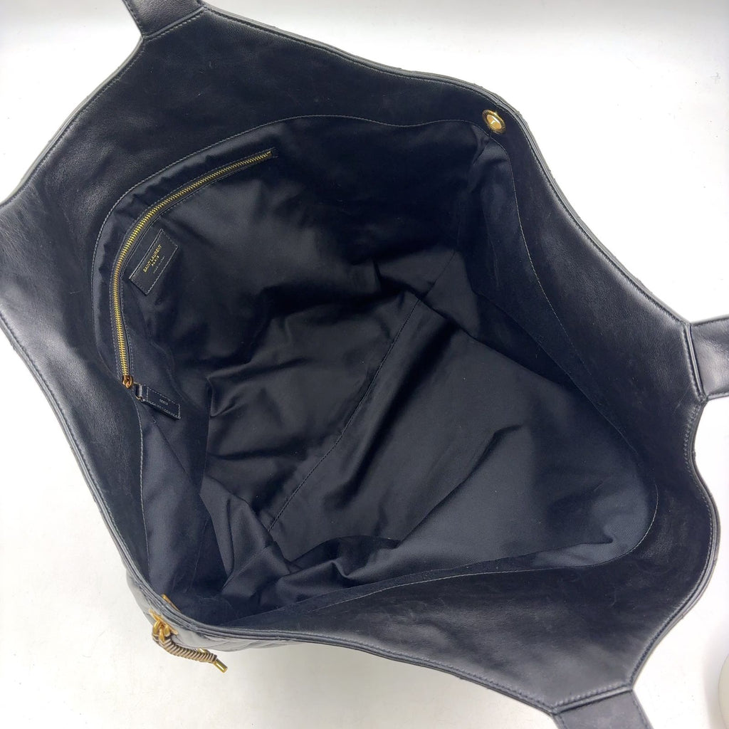 Saint Laurent Paris Icare Maxi Lambskin Black Tote Bag Gold — view 3