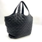 Saint Laurent Paris Icare Maxi Lambskin Black Tote Bag Gold — view 2