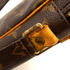 Louis Vuitton Danube Monogram Leather Brown Light Shoulder Bag Gold — view 8