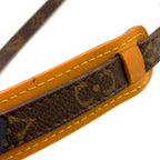 Louis Vuitton Danube Monogram Leather Brown Light Shoulder Bag Gold — view 6
