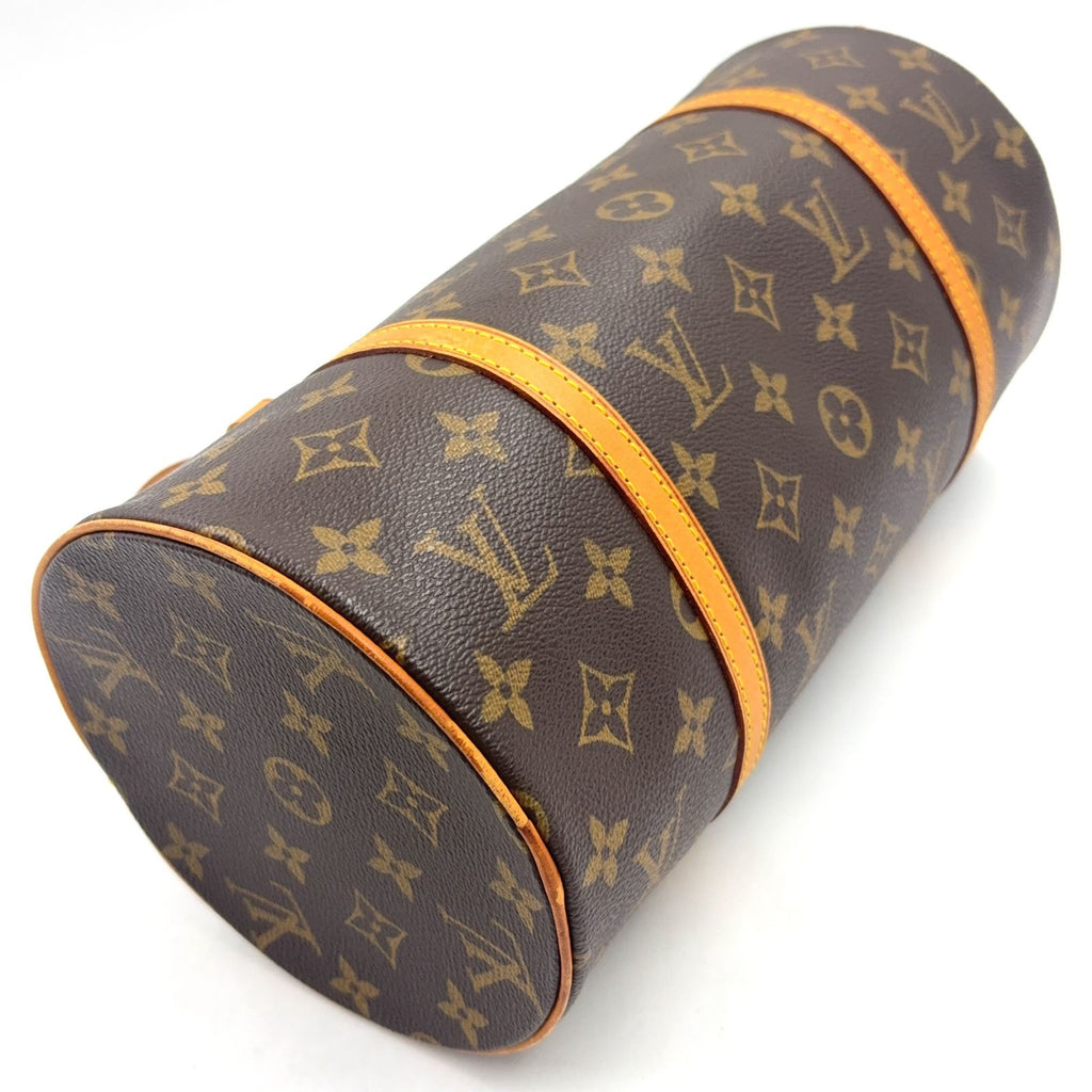 Louis Vuitton Papillon 30 Monogram Leather Brown Light Handbag Gold — view 5