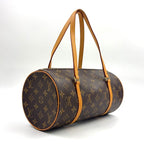 Louis Vuitton Papillon 30 Monogram Leather Brown Light Handbag Gold — view 2