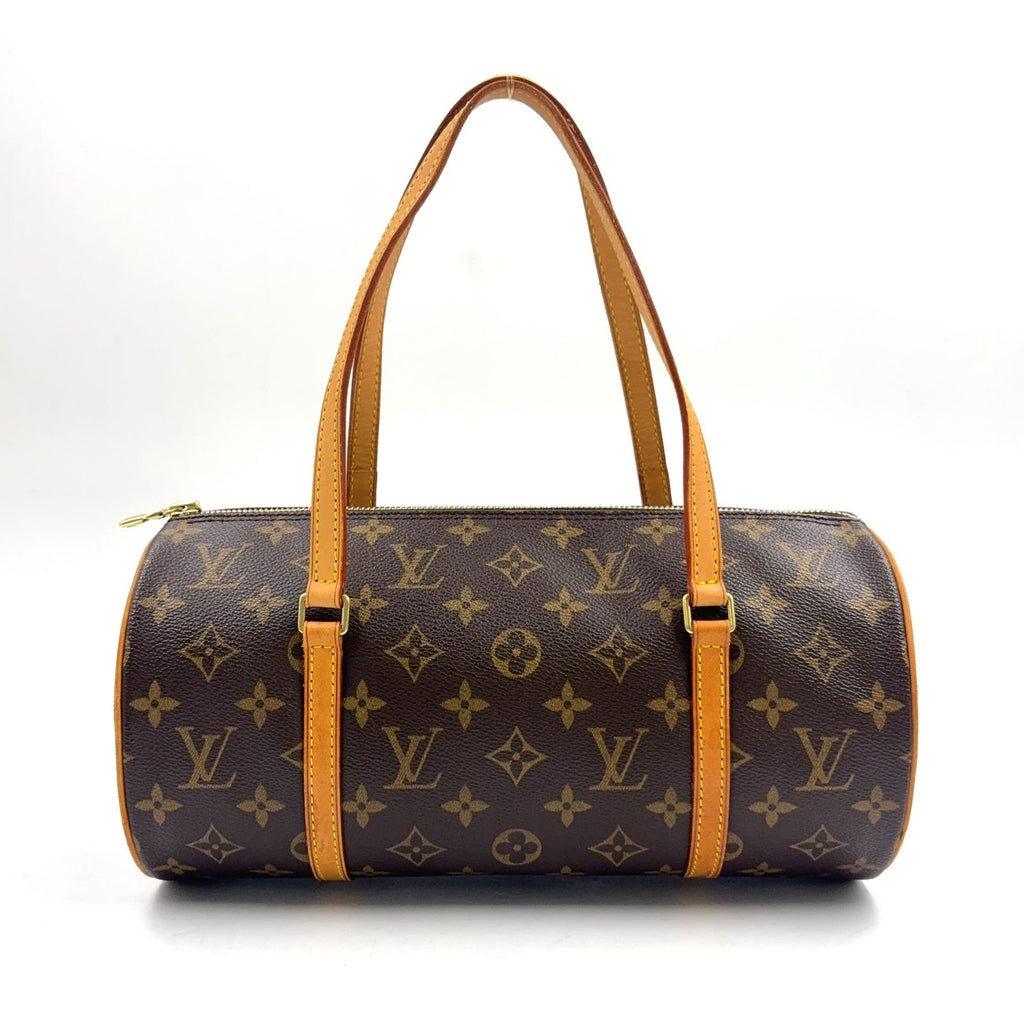 Louis Vuitton Papillon 30 Monogram Leather Brown Light Handbag Gold