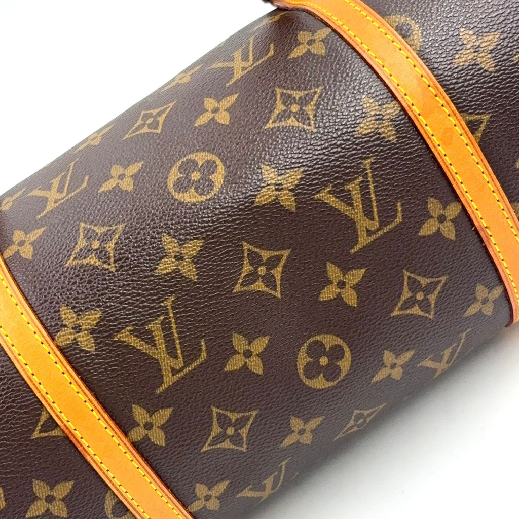 Louis Vuitton Papillon 30 Monogram Leather Brown Light Handbag Gold — view 8