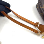 Louis Vuitton Pochette Soir Monogram Leather Brown Light Handbag Gold — view 6