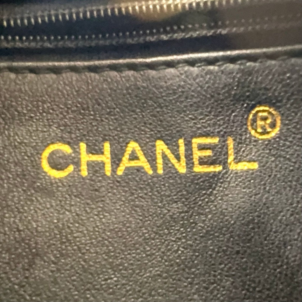 Chanel Quilted Tassel Lambskin Black Chain Shoulder Bag Gold — view 5
