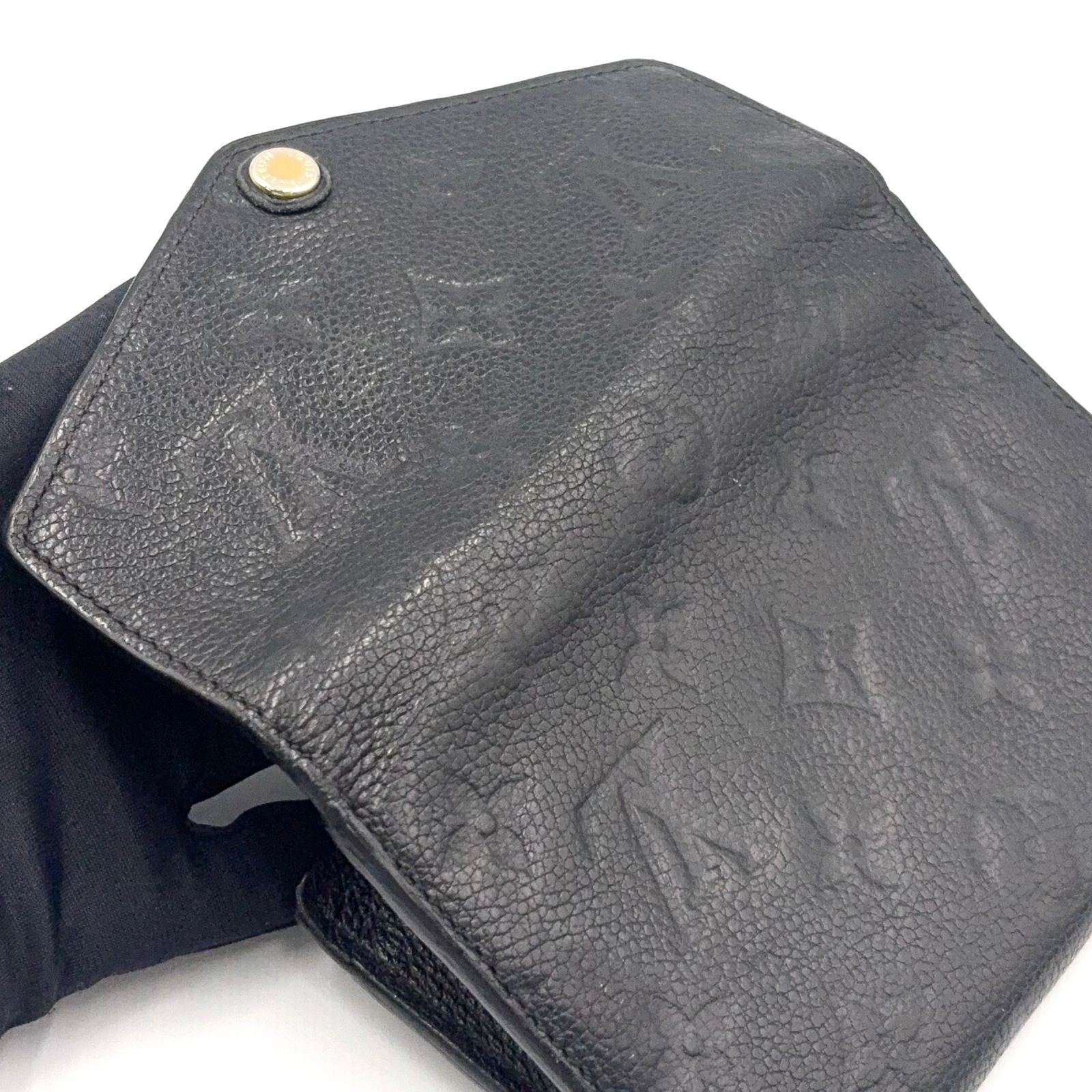Louis Vuitton Portefeuille Compact Monogram Empreinte Noir Leather Black — view 6