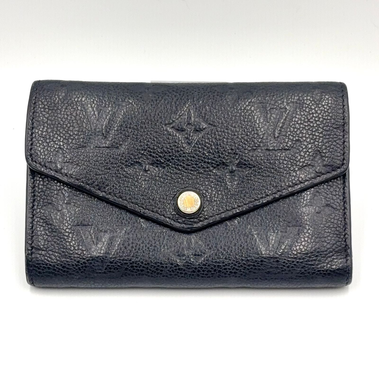 Louis Vuitton Portefeuille Compact Monogram Empreinte Noir Leather Black