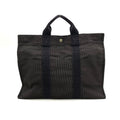 Hermes Her Line Tote Bag MM Canvas Gray Silver