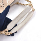Chanel CC Logo Perforated Enamel Leather Beige Tote Bag Gold — view 6