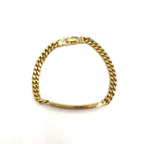 Dior Logo Plate Metal Gold Plated Silver Bracelet — view 3