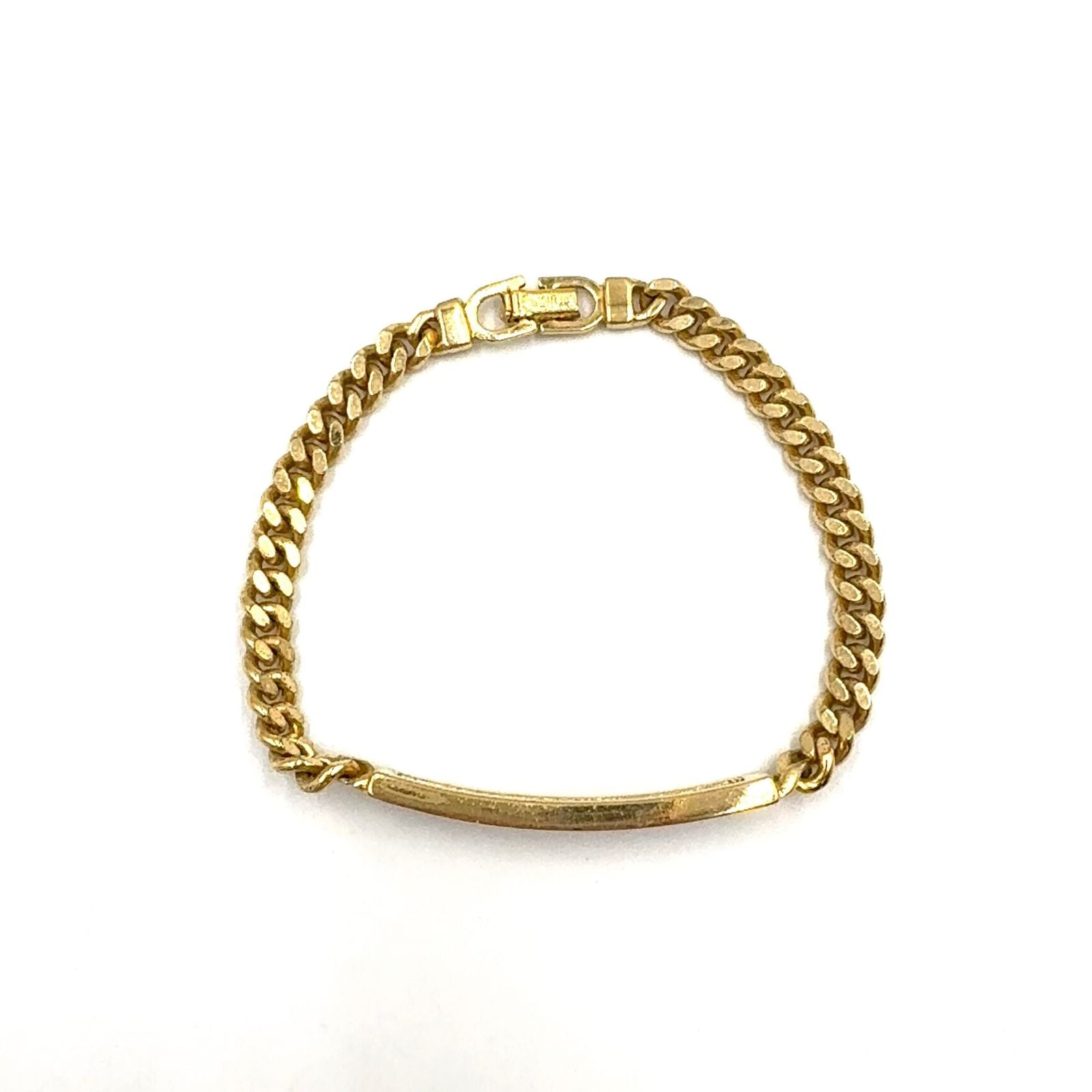 Dior Logo Plate Metal Gold Plated Silver Bracelet — view 3