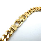 Dior Logo Plate Metal Gold Plated Silver Bracelet — view 6