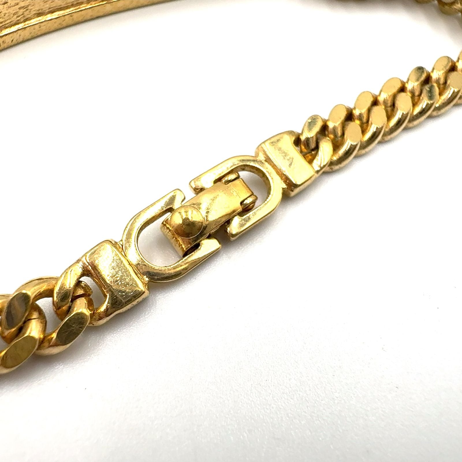 Dior Logo Plate Metal Gold Plated Silver Bracelet — view 5