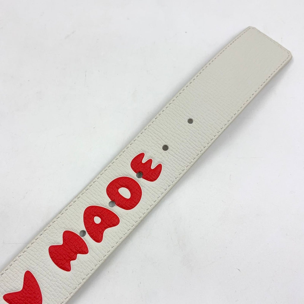 Louis Vuitton Ceinture LV Tiger 40 Leather White Red Belt Silver — view 8