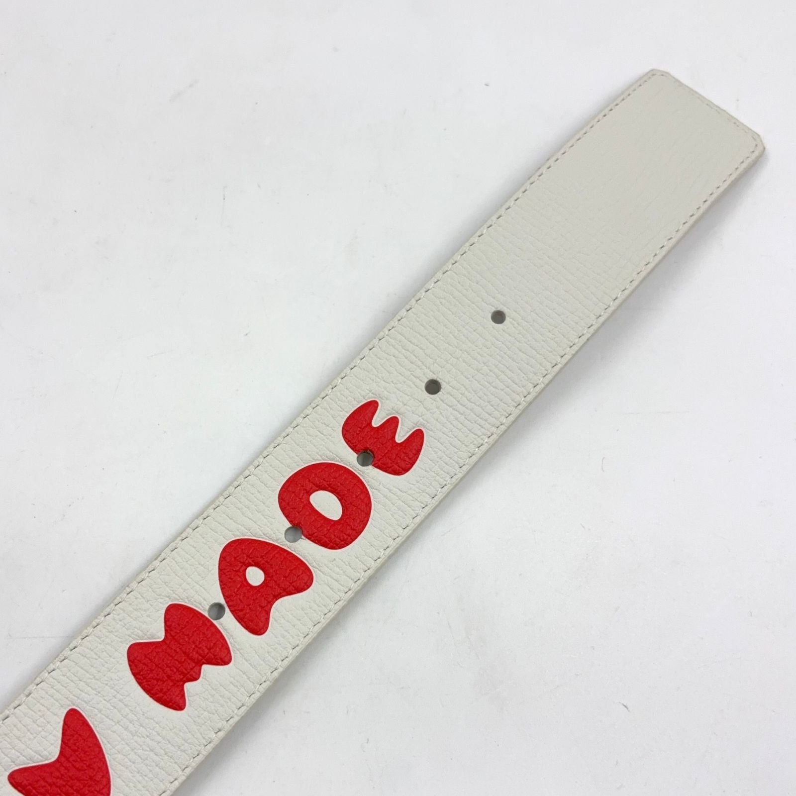 Louis Vuitton Ceinture LV Tiger 40 Leather White Red Belt Silver — view 8