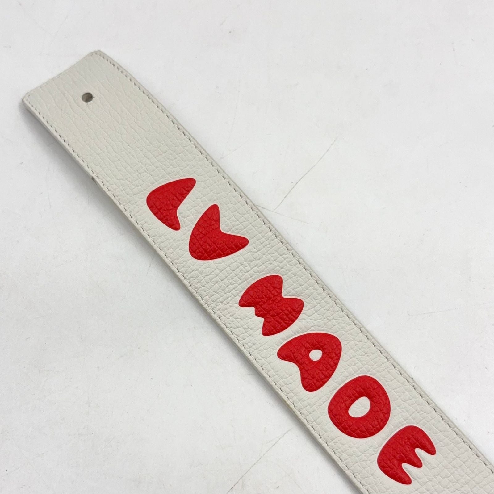 Louis Vuitton Ceinture LV Tiger 40 Leather White Red Belt Silver — view 3