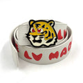 Louis Vuitton Ceinture LV Tiger 40 Leather White Red Belt Silver