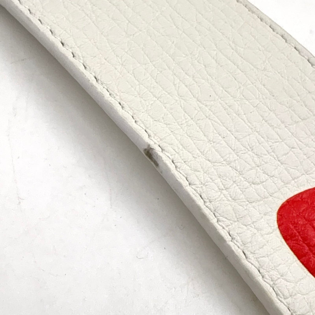 Louis Vuitton Ceinture LV Tiger 40 Leather White Red Belt Silver — view 4