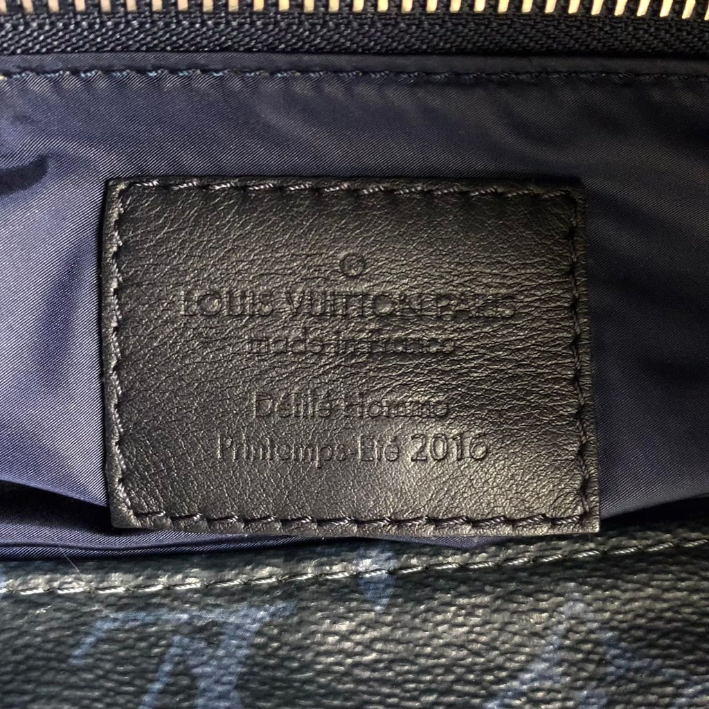 Louis Vuitton Ultralight Monogram Cobalt Leather Navy White Red Tote Bag — view 4