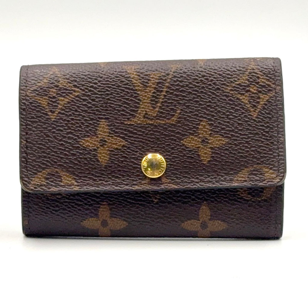 Louis Vuitton Multicles 6 Monogram Leather Brown Key Case Gold Key Holder