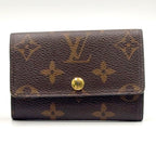 Louis Vuitton Multicles 6 Monogram Leather Brown Key Case Gold Key Holder