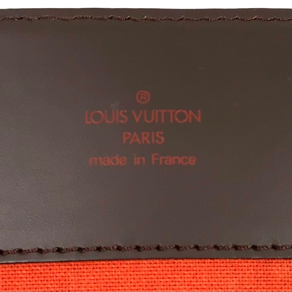 Louis Vuitton Broadway Damier Ebene Leather Brown Shoulder Bag Gold — view 4