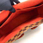 Louis Vuitton Broadway Damier Ebene Leather Brown Shoulder Bag Gold — view 3