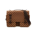 Louis Vuitton Broadway Damier Ebene Leather Brown Shoulder Bag Gold