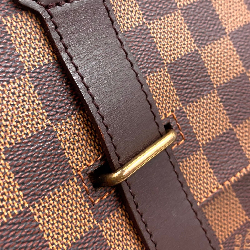 Louis Vuitton Broadway Damier Ebene Leather Brown Shoulder Bag Gold — view 8