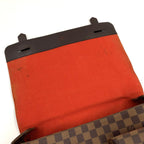 Louis Vuitton Broadway Damier Ebene Leather Brown Shoulder Bag Gold — view 5