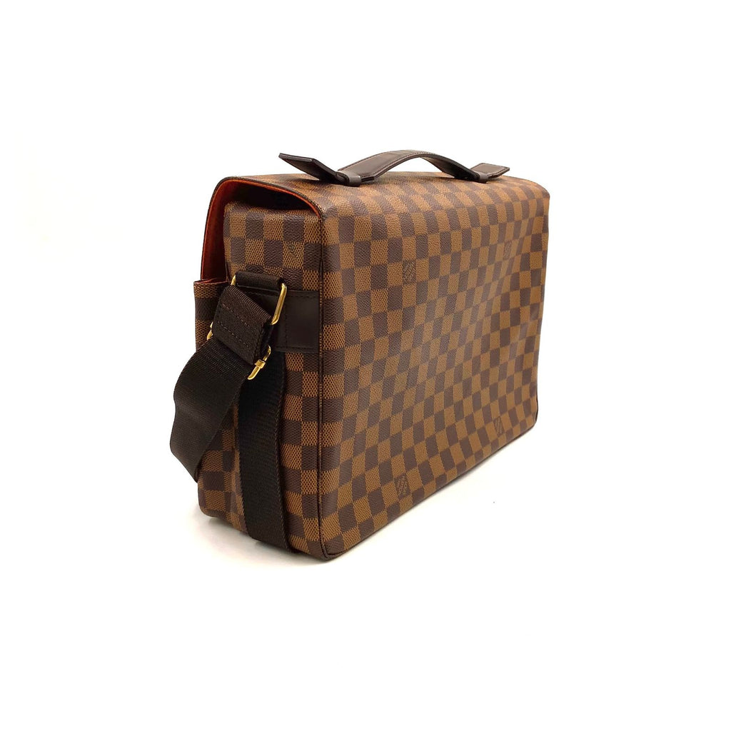 Louis Vuitton Broadway Damier Ebene Leather Brown Shoulder Bag Gold — view 2