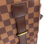 Louis Vuitton Broadway Damier Ebene Leather Brown Shoulder Bag Gold — view 7