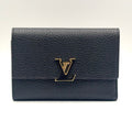 Louis Vuitton Portefeuille Capucines Compact Leather Pink Black Trifold Wallet