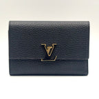 Louis Vuitton Portefeuille Capucines Compact Leather Pink Black Trifold Wallet