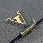 Louis Vuitton Portefeuille Capucines Compact Leather Pink Black Trifold Wallet — view 6
