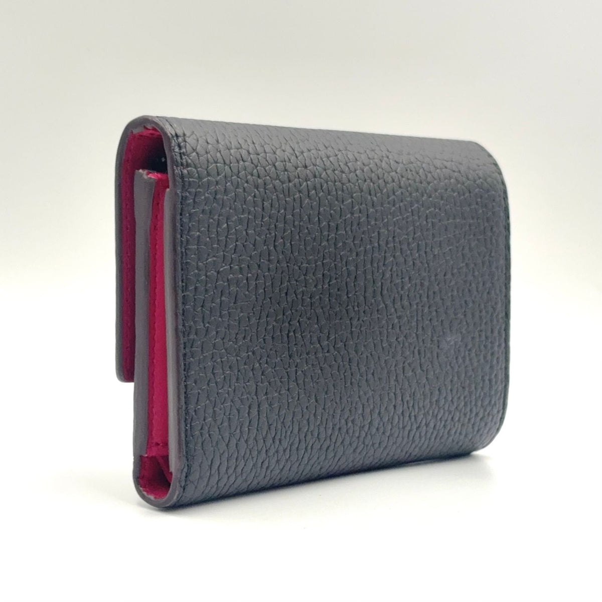 Louis Vuitton Portefeuille Capucines Compact Leather Pink Black Trifold Wallet — view 2