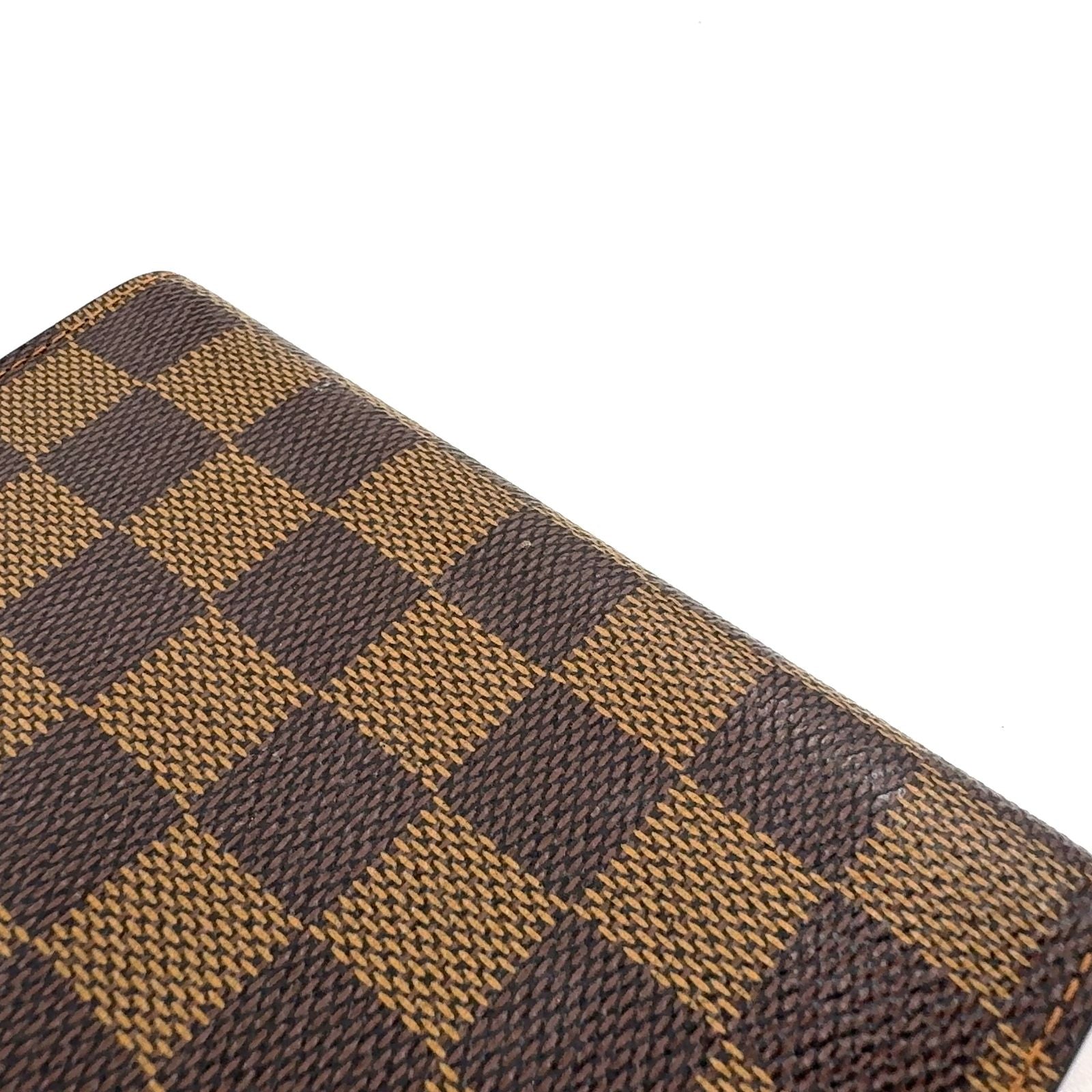 Louis Vuitton Agenda PM Damier Leather Brown Notebook Cover Gold — view 8