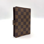 Louis Vuitton Agenda PM Damier Leather Brown Notebook Cover Gold — view 2
