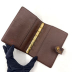 Louis Vuitton Agenda PM Damier Leather Brown Notebook Cover Gold — view 3