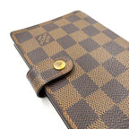 Louis Vuitton Agenda PM Damier Leather Brown Notebook Cover Gold — view 7