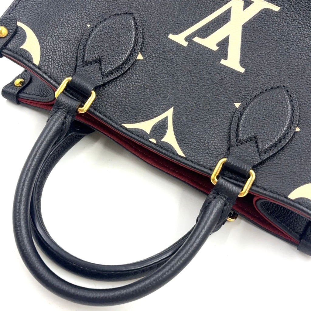 Louis Vuitton On The Go PM Bicolor Monogram Empreinte Leather Black Handbag Gold — view 6