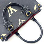 Louis Vuitton On The Go PM Bicolor Monogram Empreinte Leather Black Handbag Gold — view 7