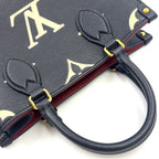 Louis Vuitton On The Go PM Bicolor Monogram Empreinte Leather Black Handbag Gold — view 5