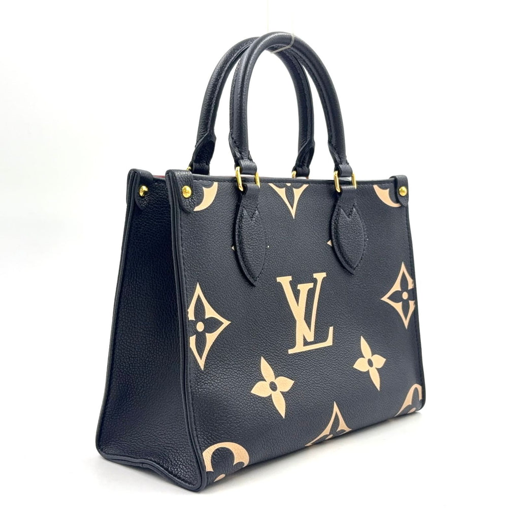 Louis Vuitton On The Go PM Bicolor Monogram Empreinte Leather Black Handbag Gold — view 2