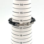 Louis Vuitton Bracelet Monogram Chain Metal Silver Black — view 8