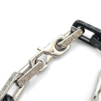 Louis Vuitton Bracelet Monogram Chain Metal Silver Black — view 6