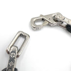 Louis Vuitton Bracelet Monogram Chain Metal Silver Black — view 7