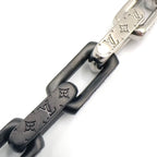 Louis Vuitton Bracelet Monogram Chain Metal Silver Black — view 4