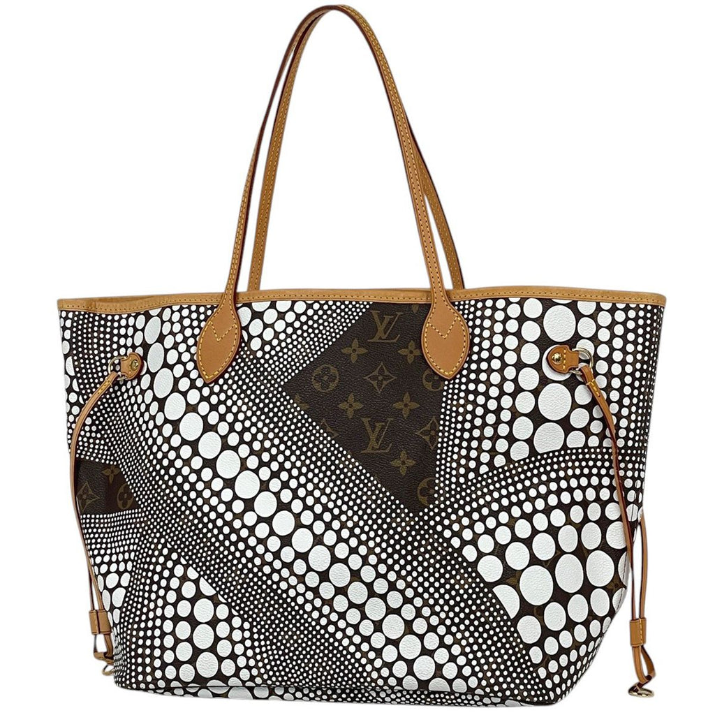Louis Vuitton Neverfull MM Tote Yayoi Kusama Pumpkin Dot Shoulder Bag Monogram